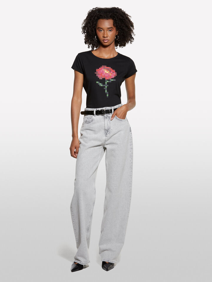 Gray wide fit jeans - women's palazzo jeans - Gray | Sisley image number 1